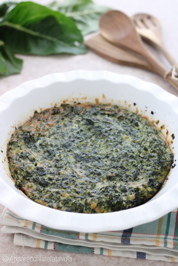 baked chicory frittata