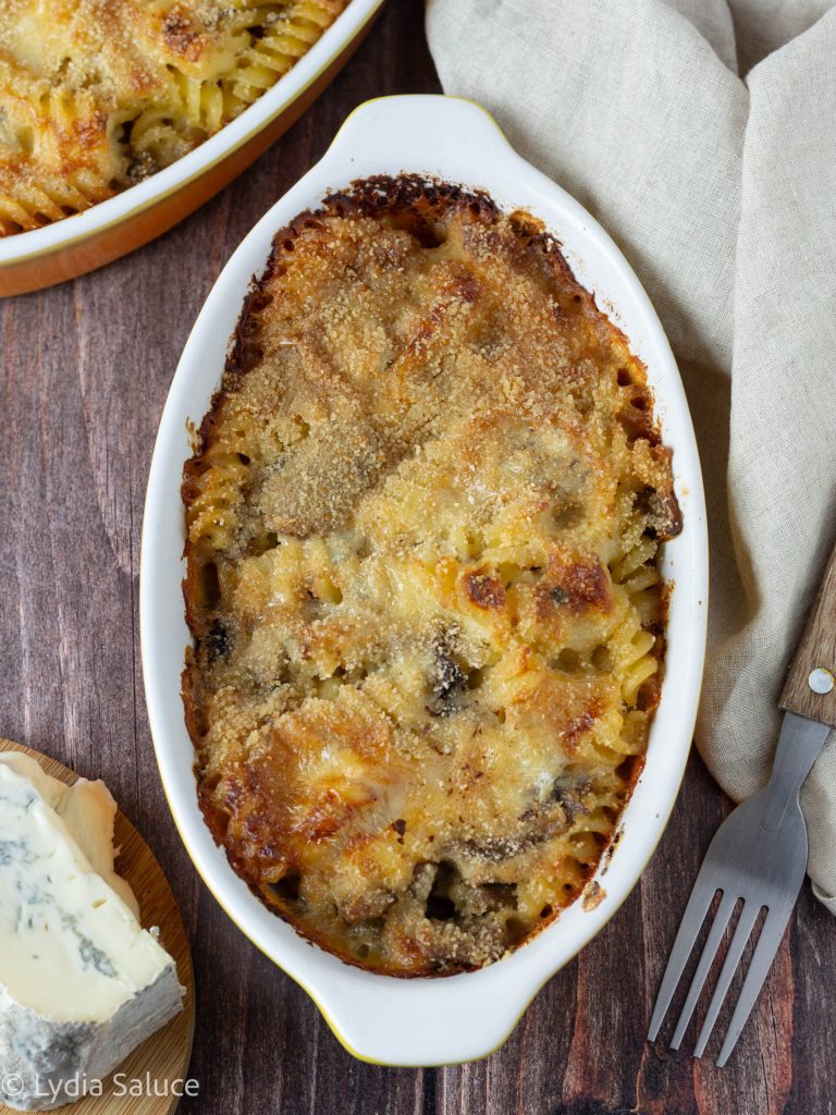 Baked Pasta with Mushrooms and Gorgonzola