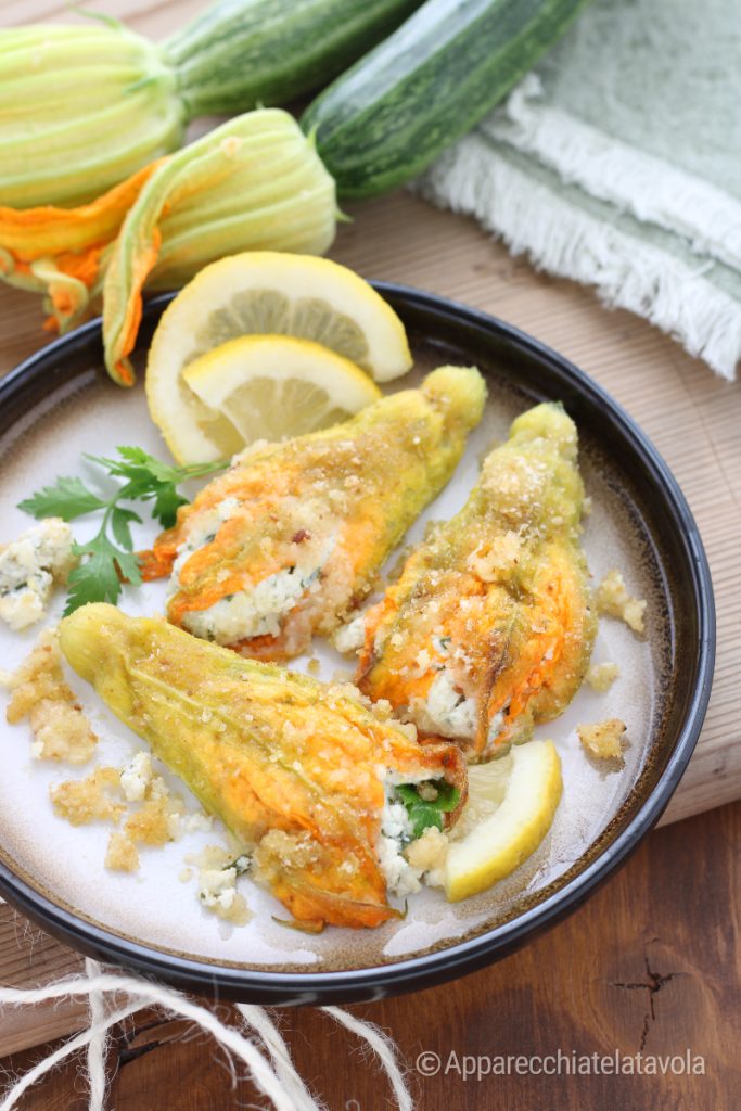 baked zucchini flowers