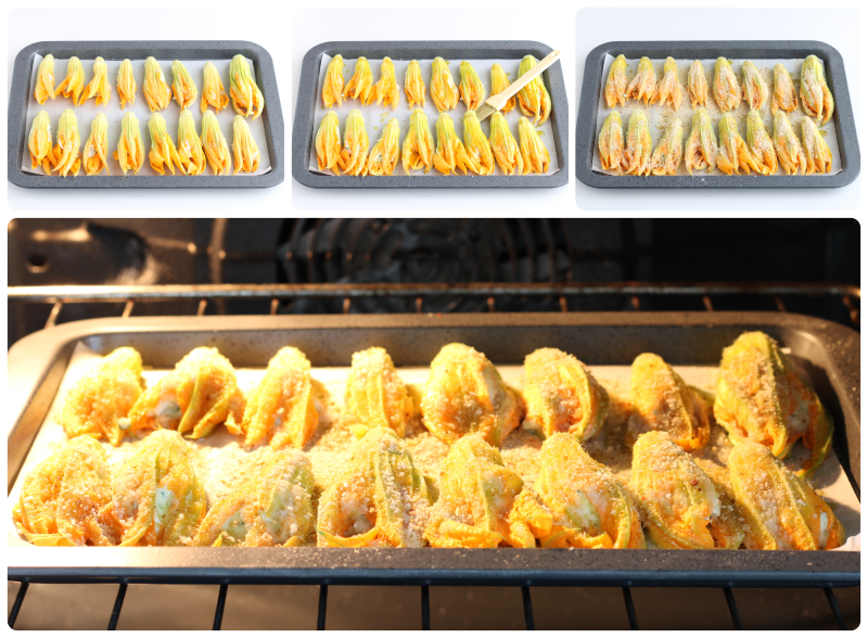 oven-baked stuffed flowers