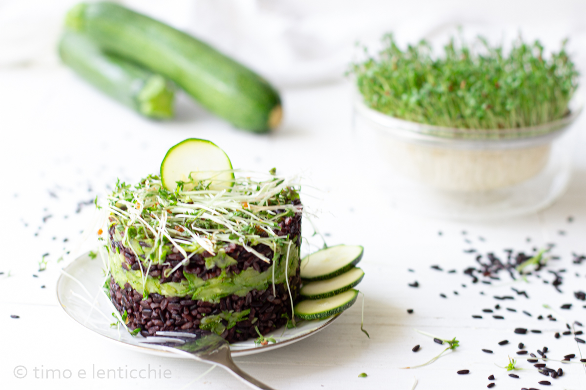 Black Rice and Zucchini Cakes