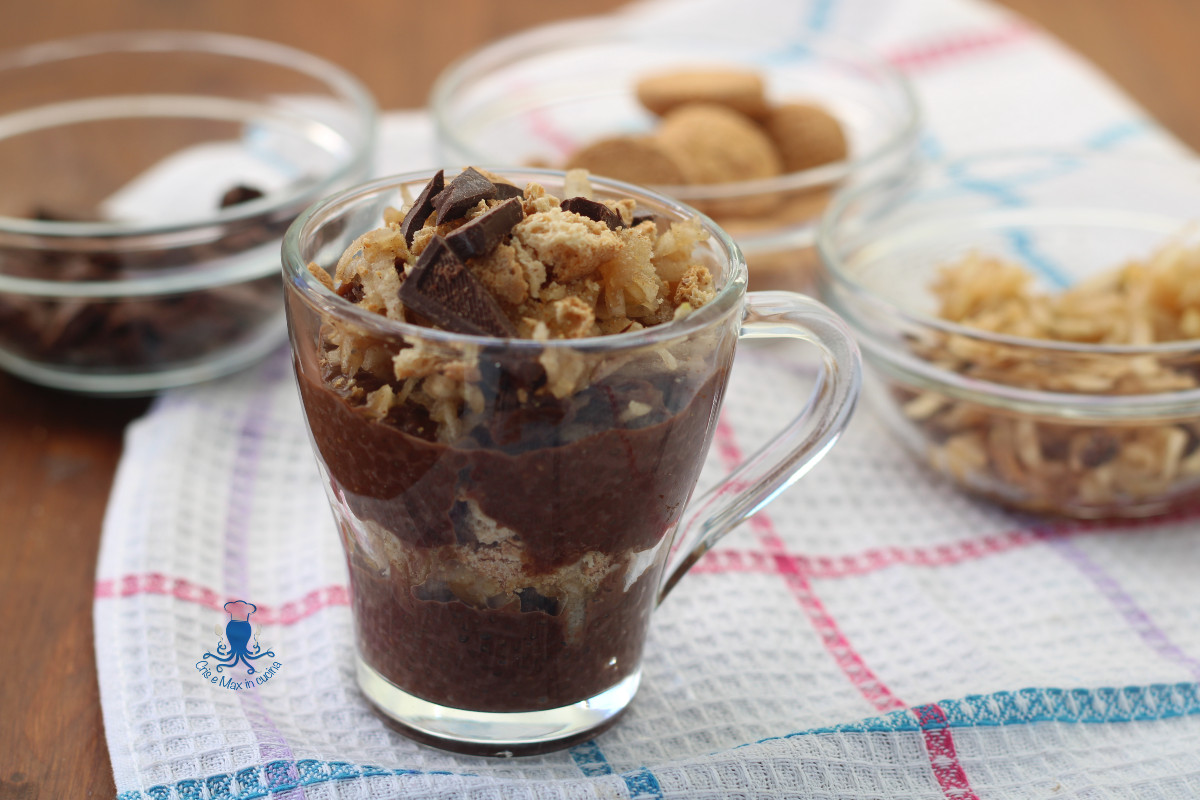 Chocolate Chia Pudding with Apples and Cinnamon