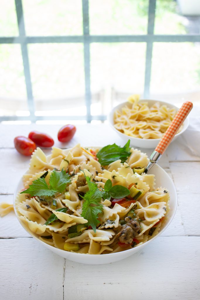 Cold Pasta with Eggplants and Zucchini