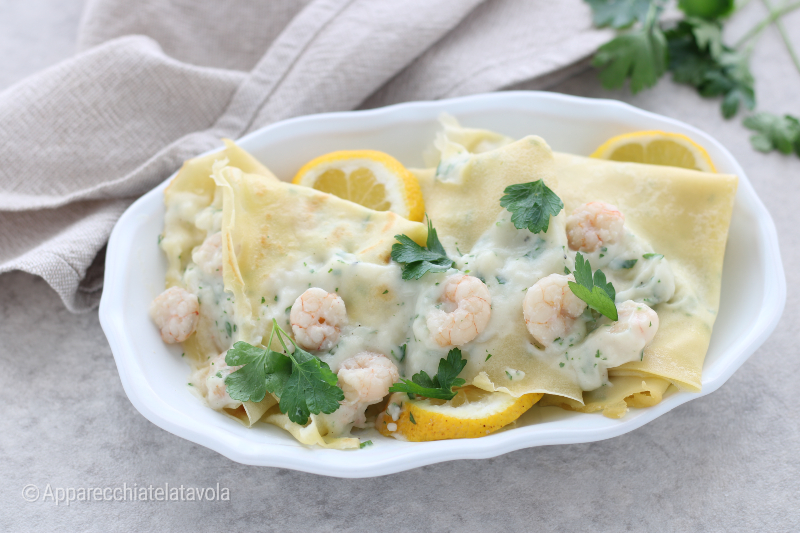 crepes with shrimp
