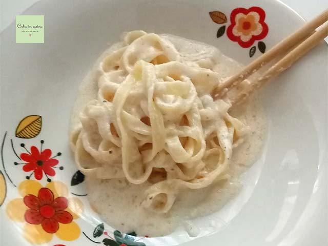Flavia's creamy tagliatelle