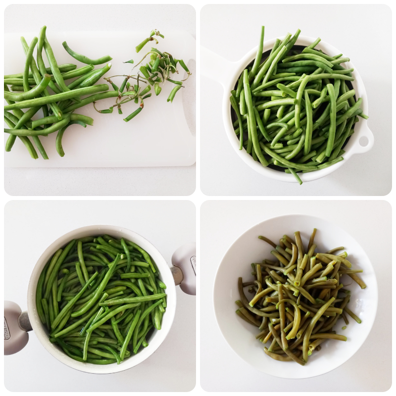 boiled green beans