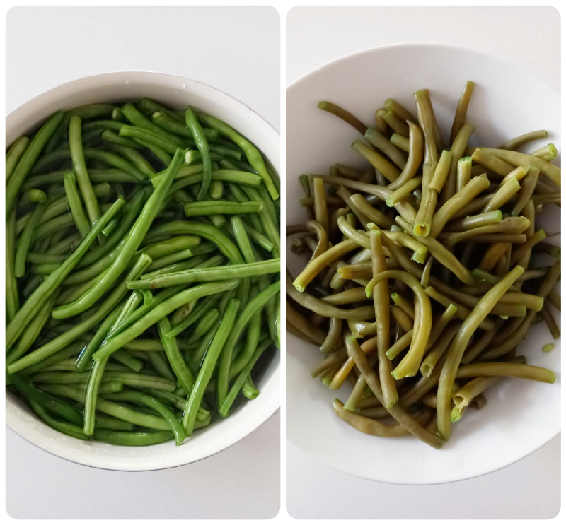 boiled green beans