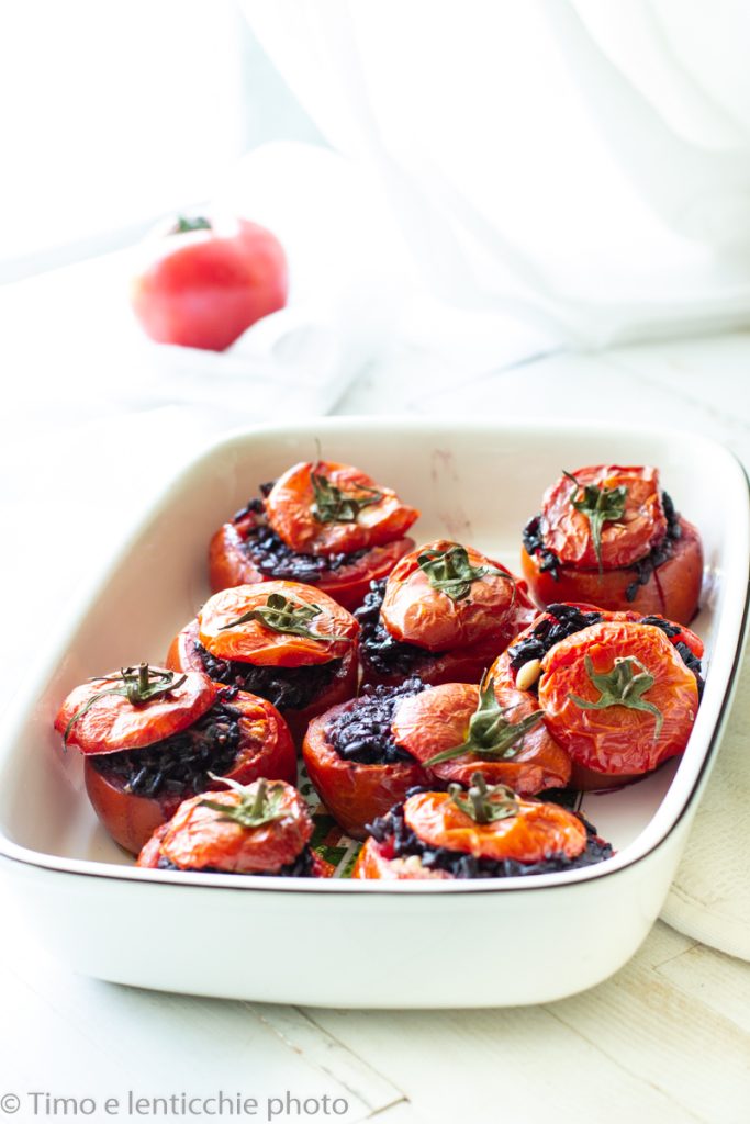 photo of black rice stuffed tomatoes 1