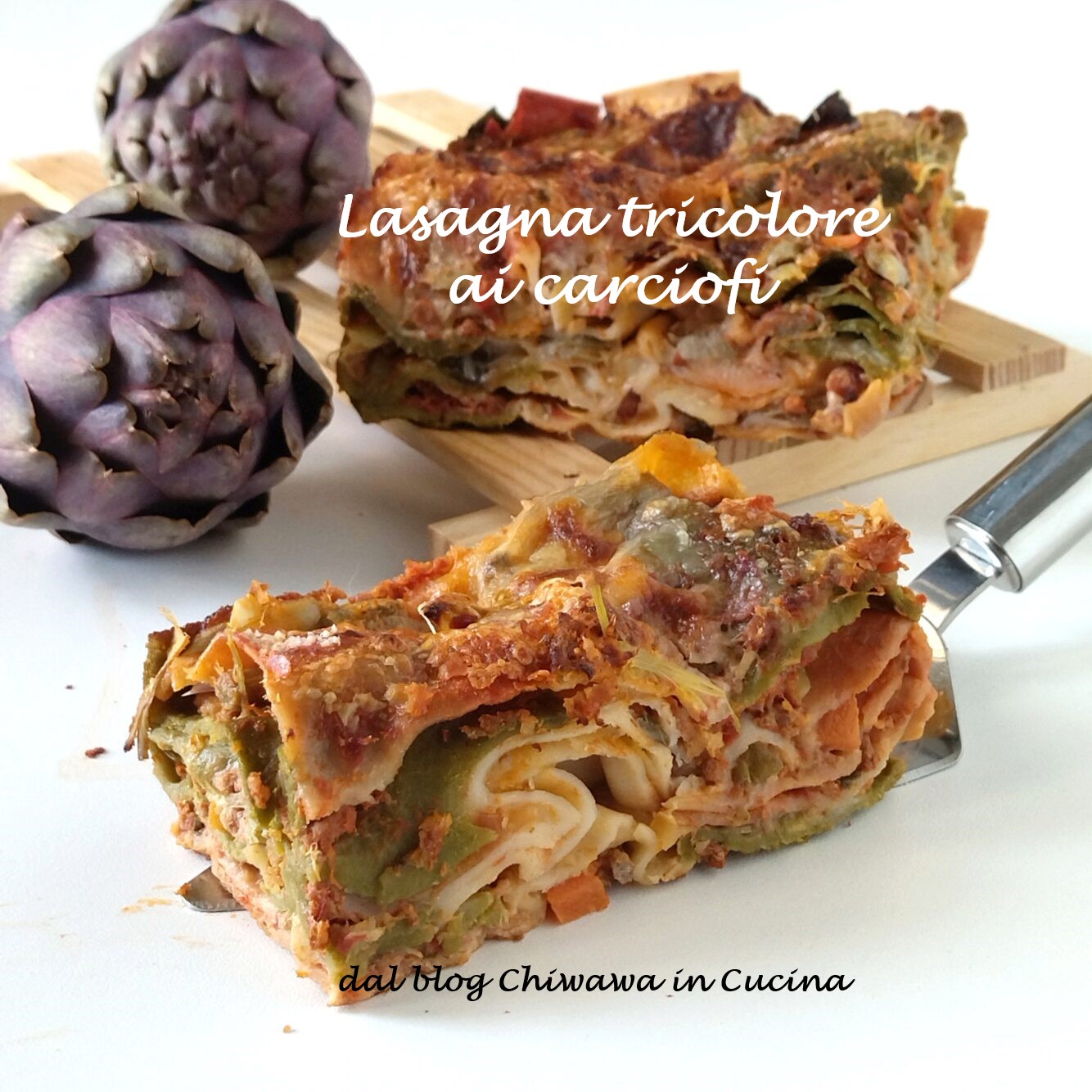 Tricolor Lasagna with Artichokes
