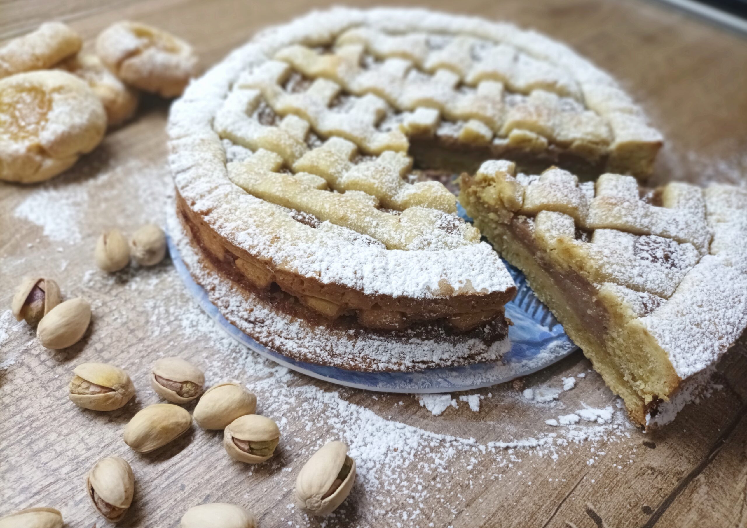 Pistachio Shortcrust and Sour Cherry Cream