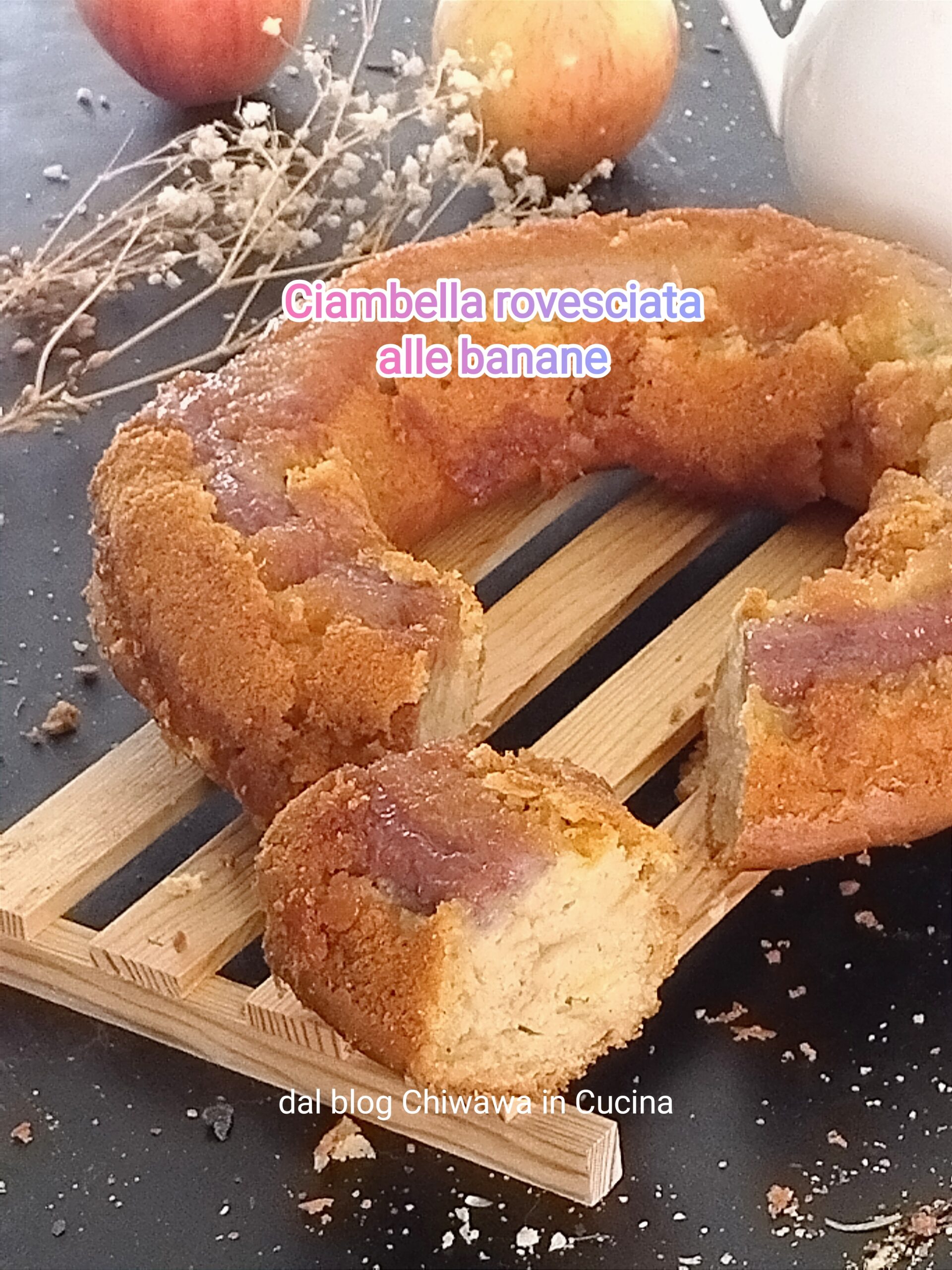 Upside-Down Banana and Apple Cake