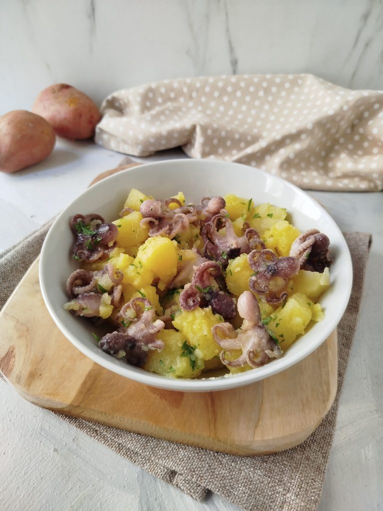 Baby octopus and potatoes