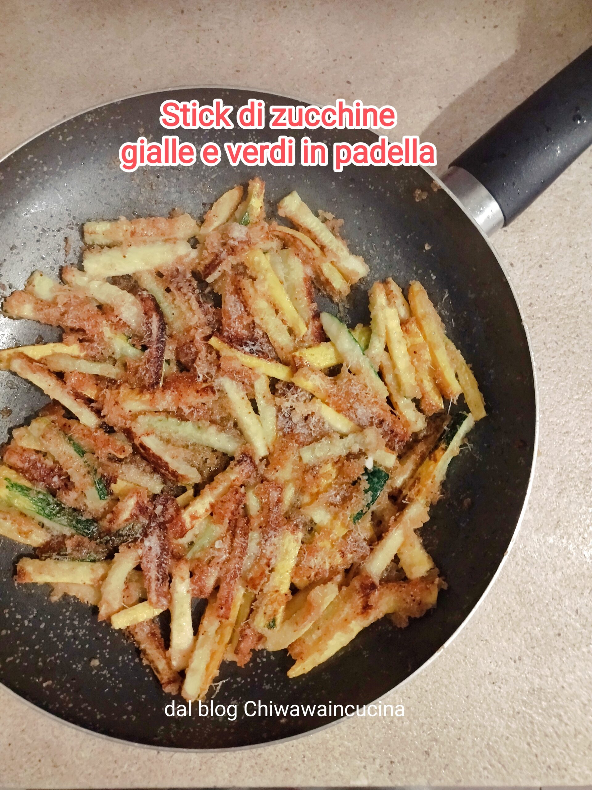 Sautéed Yellow and Green Zucchini Sticks