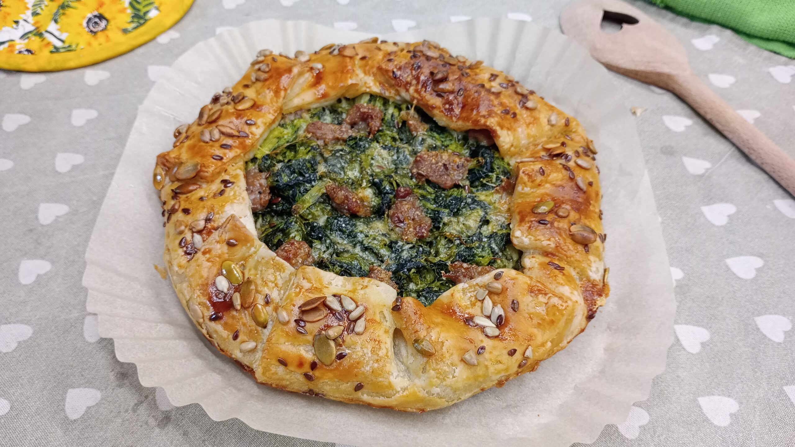 Savory Pie with Sausage and Broccoli Rabe