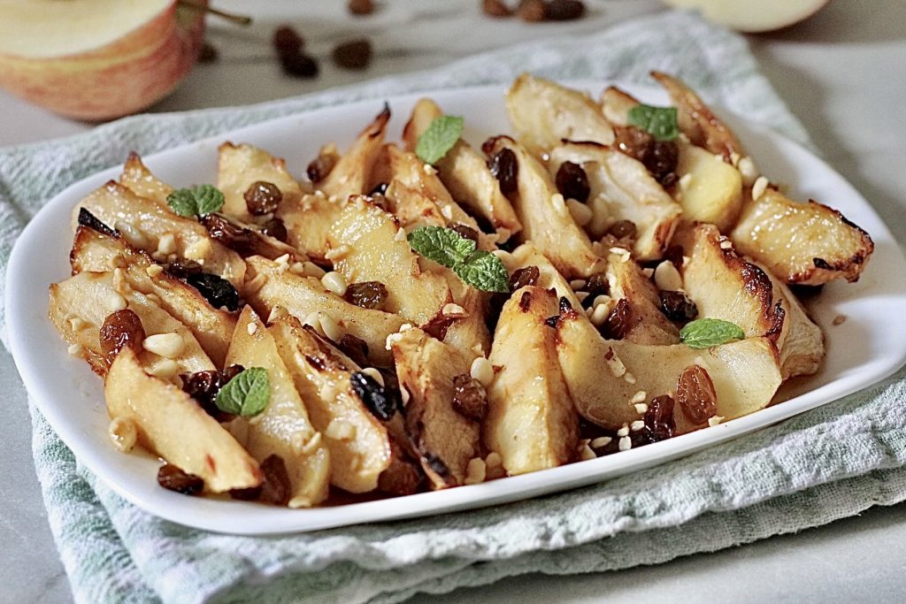 Mint-Scented Air Fryer Caramelized Apples