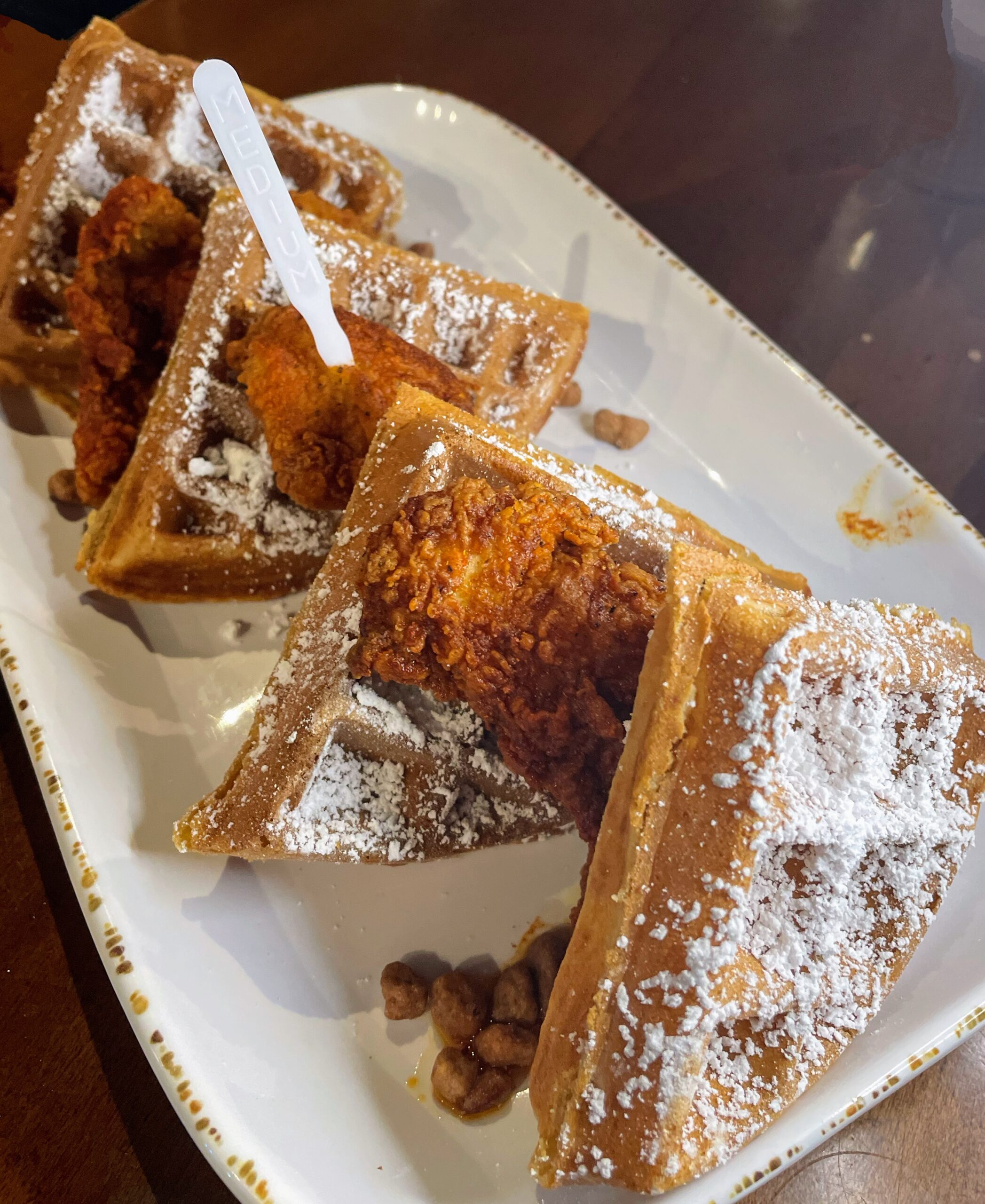Hot Chicken and Waffle, with Southern Spicy Fried Chicken