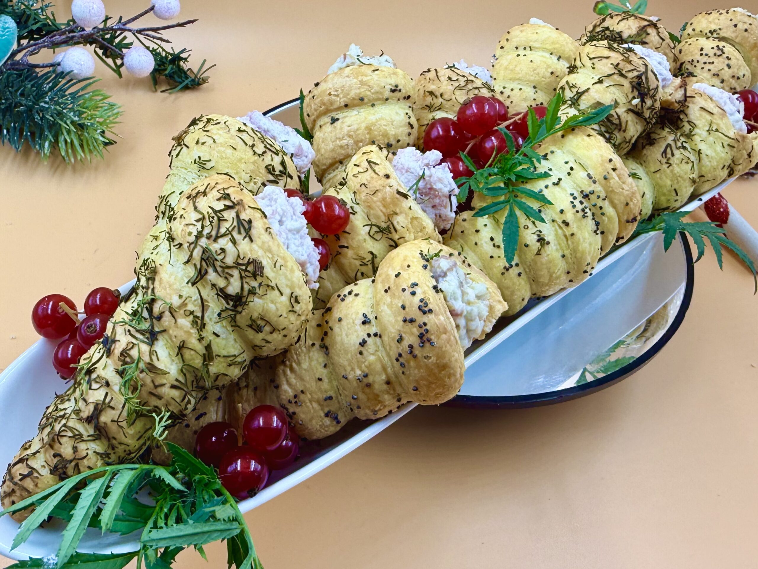 Savory Filled Puff Pastry Cones