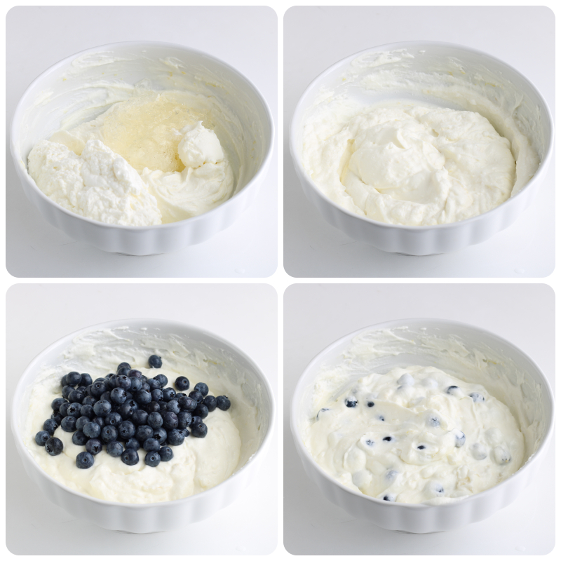 cream for blueberry dessert