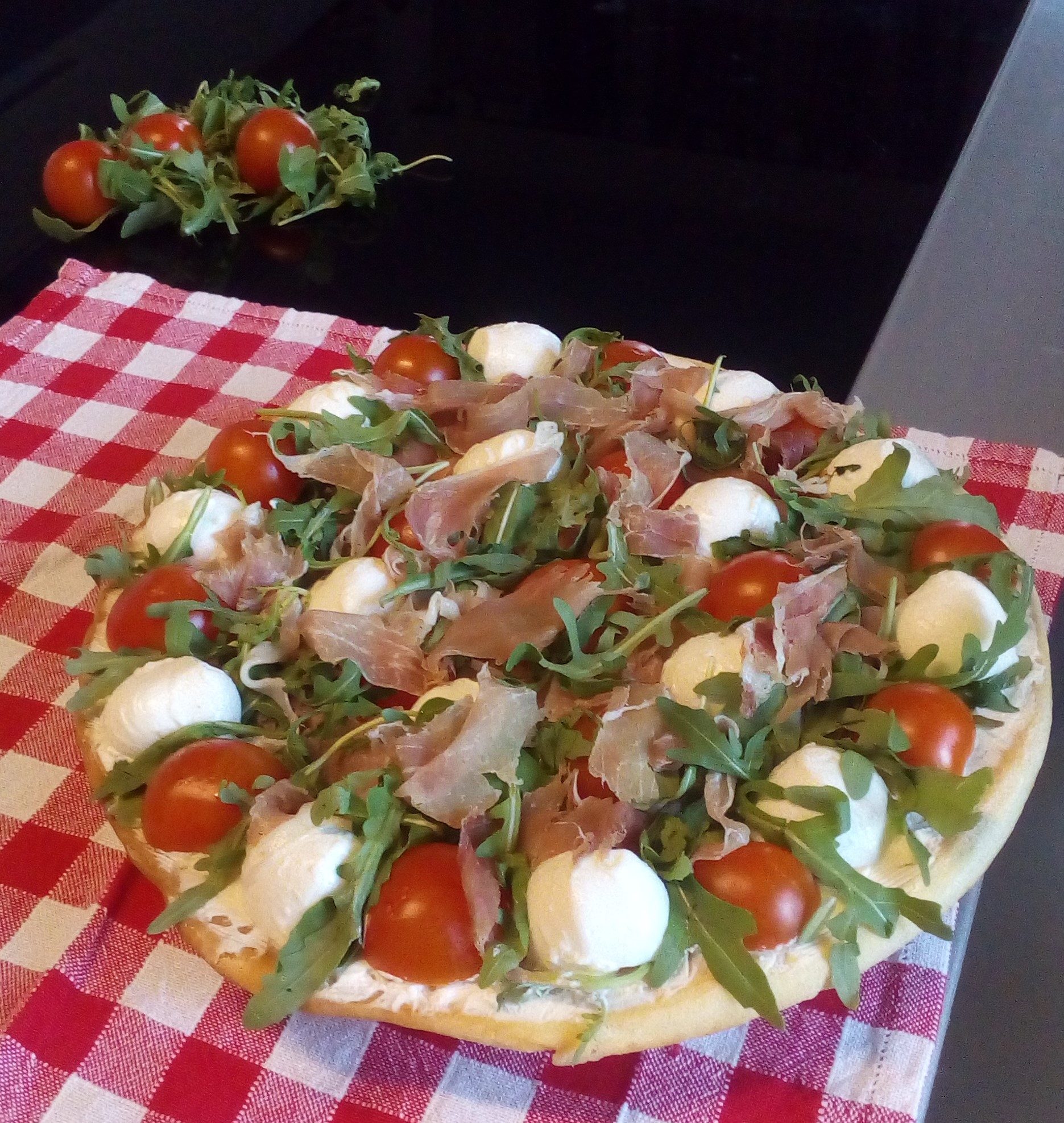 Savory Tart with Mozzarella and Cherry Tomatoes