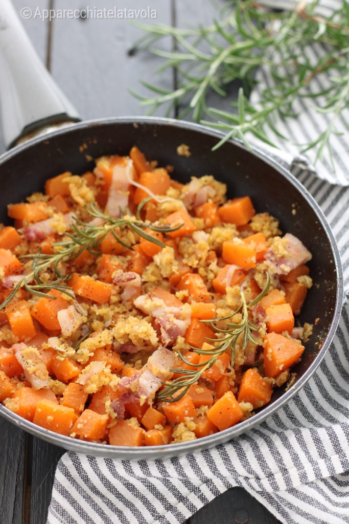 pan-fried pumpkin with breadcrumbs