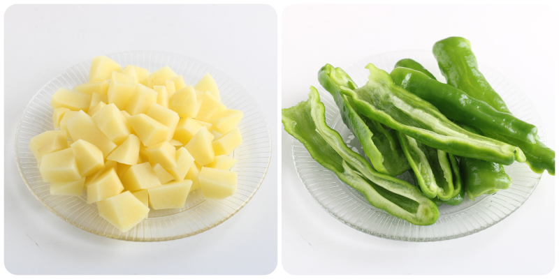 potatoes and sweet peppers