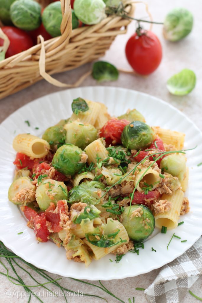 pasta with Brussels sprouts and tuna