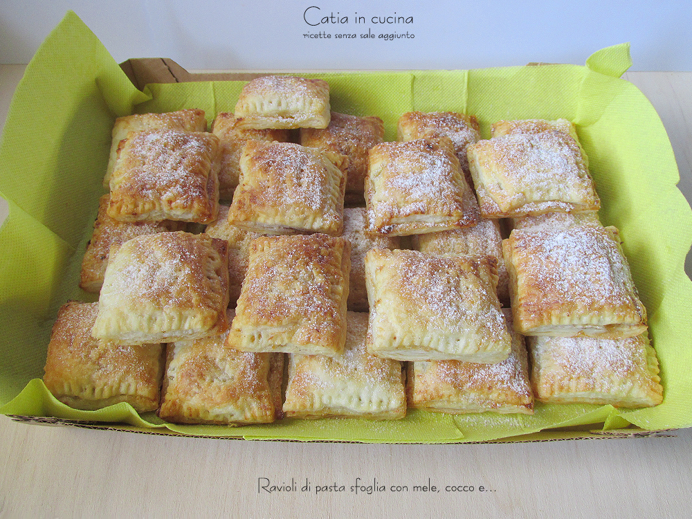 Puff Pastry Ravioli with Apples, Coconut and…