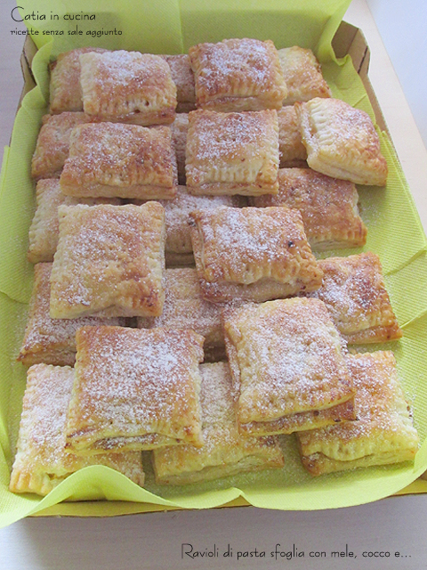 pastries with apples and coconut