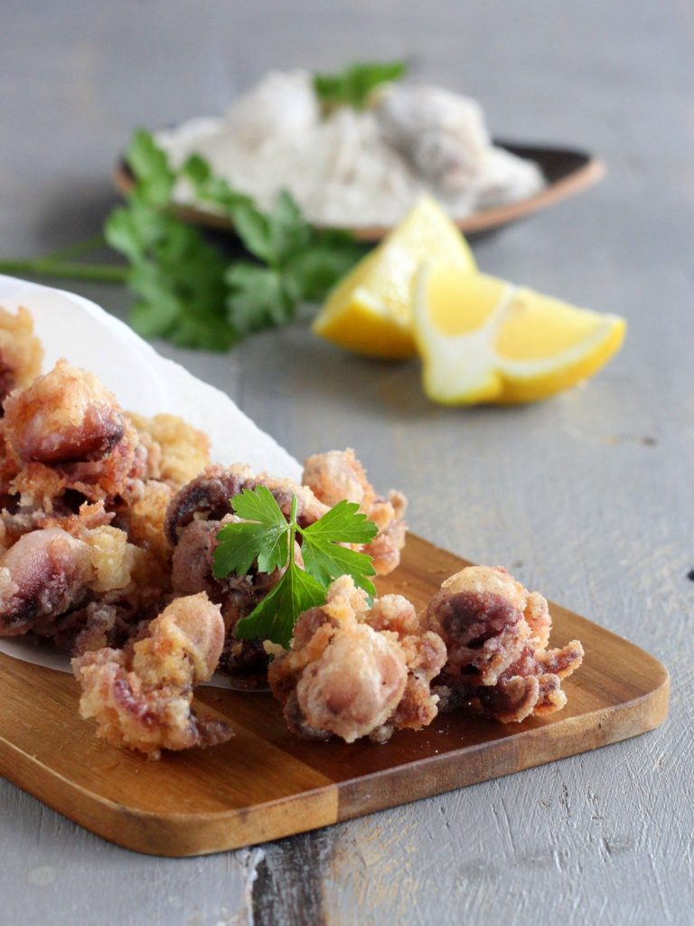 Floured and Fried Baby Octopus
