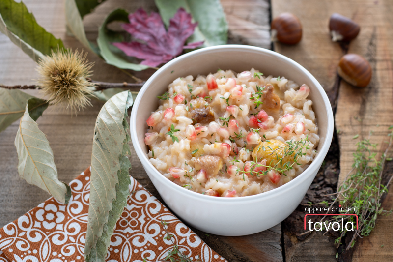 RISOTTO WITH CHESTNUTS AND POMEGRANATE
