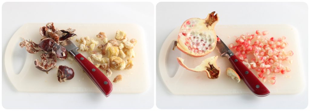 risotto pomegranate and chestnuts