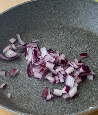 Sauté a red onion