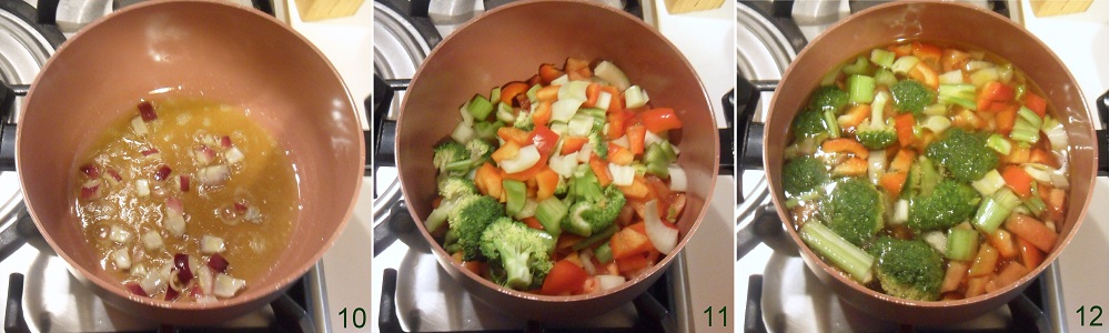 sautéing the onion in a little oil, then adding mixed vegetables