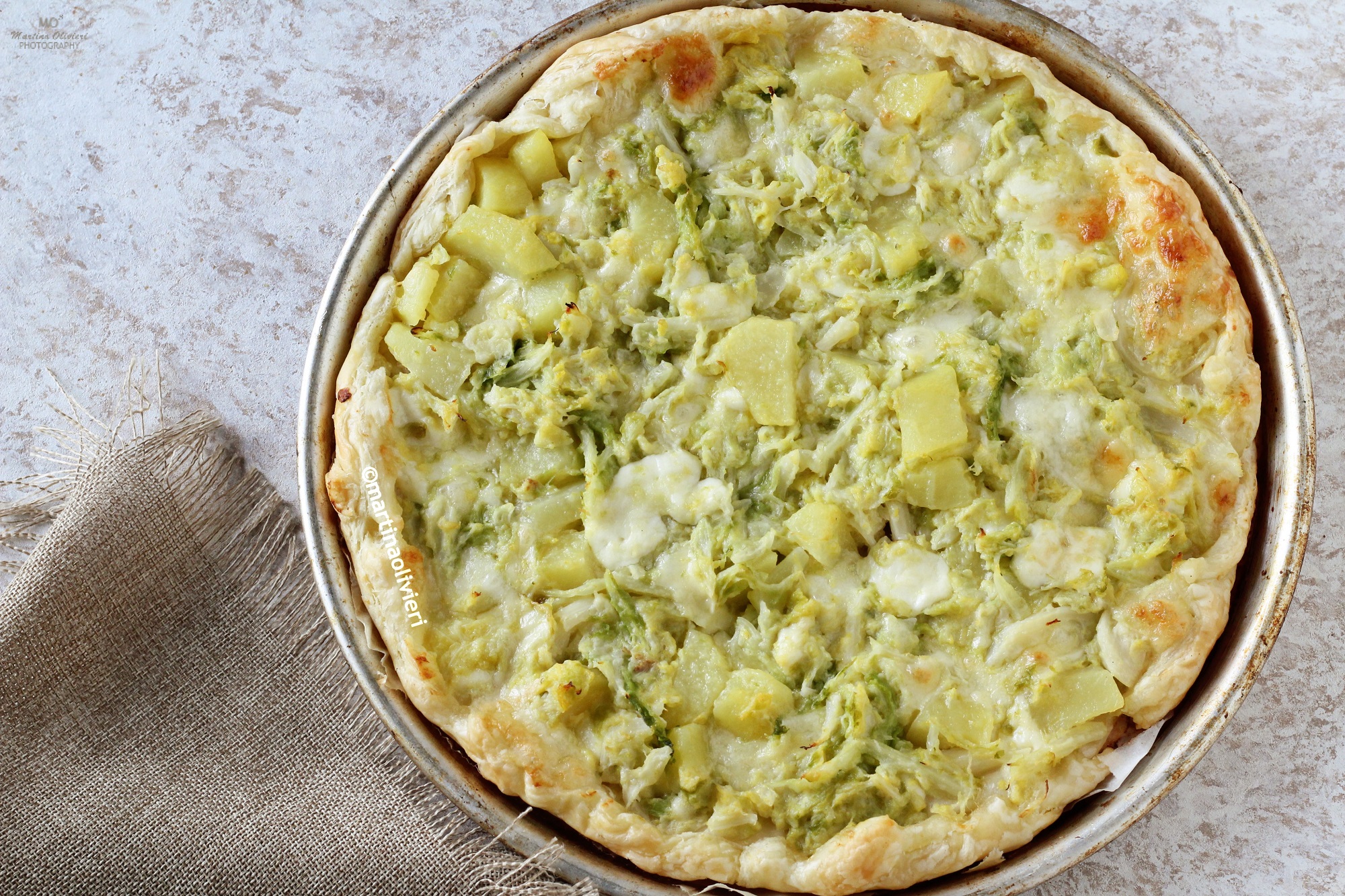 Savory Pie with Cabbage and Stracchino