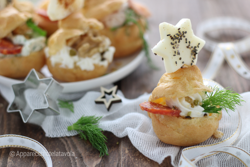 Tasty savory cream puffs