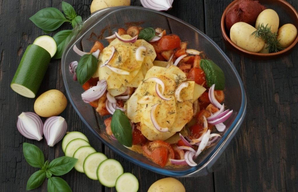 Fish Medallions and Gratinated Vegetables