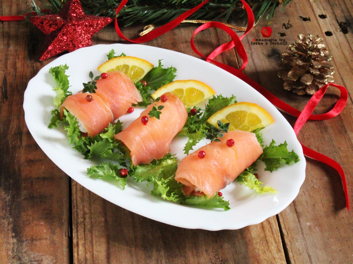Smoked Salmon and Cheese Rolls with Orange Scent