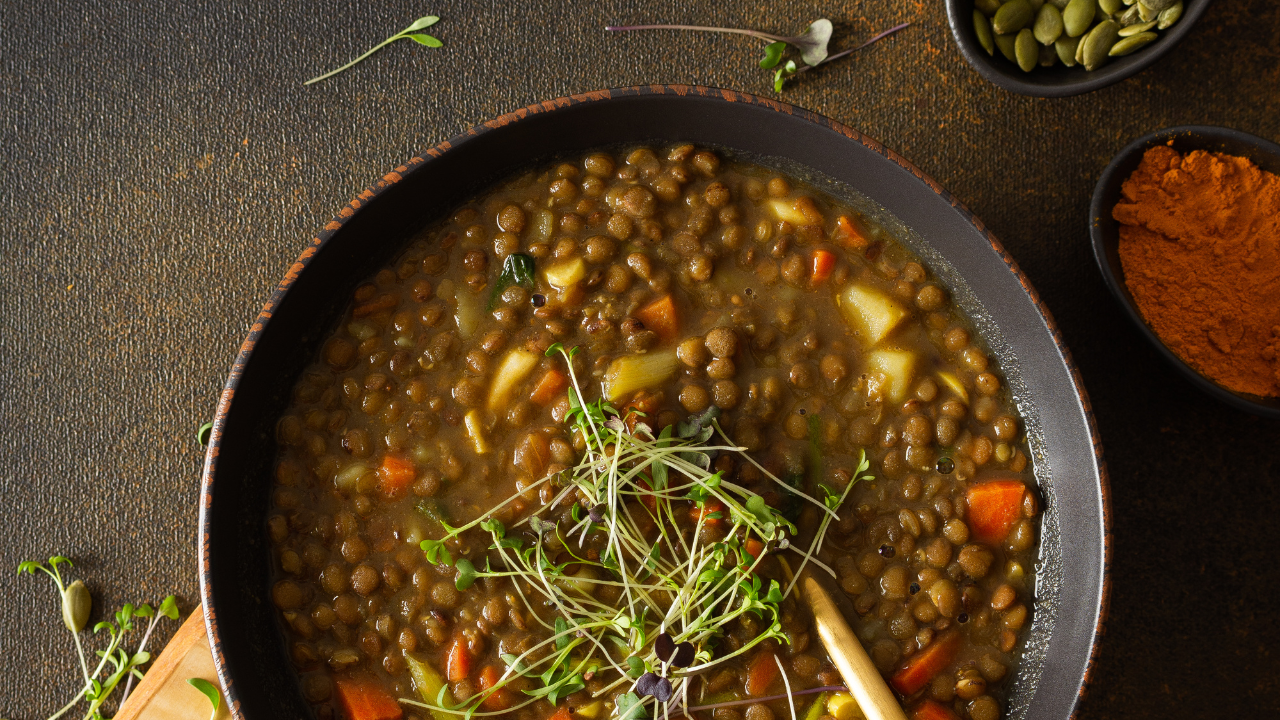Stewed Lentils in the Pressure Cooker