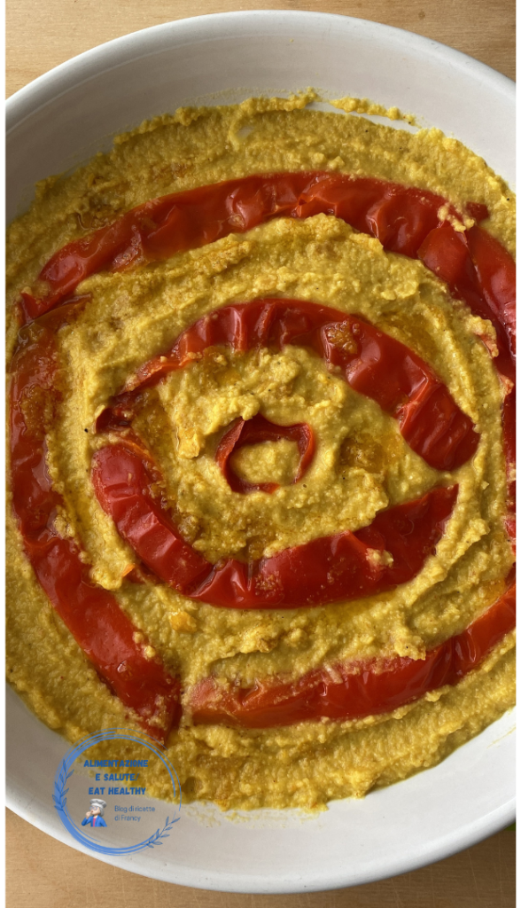 chickpea and red bell pepper cream less is more