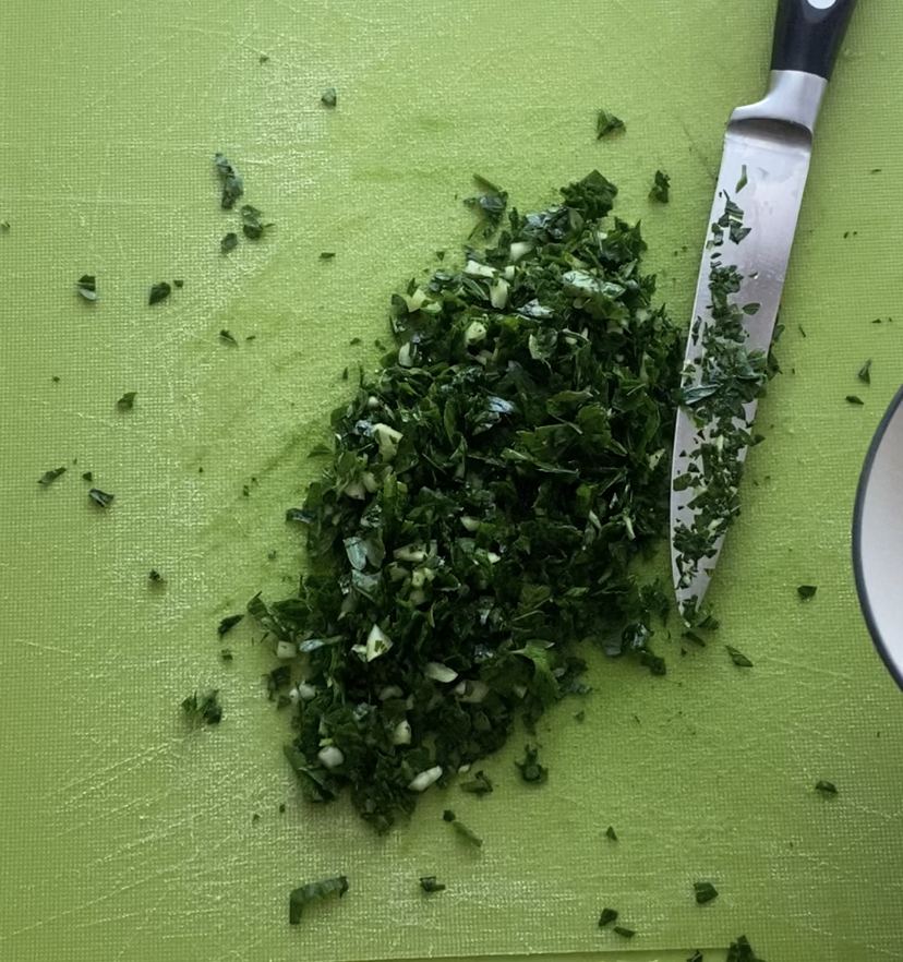 Chop the parsley