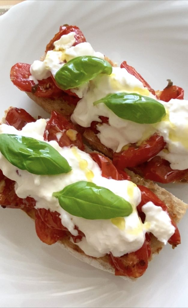 Bruschetta with Roasted Cherry Tomatoes Viva l'Italia