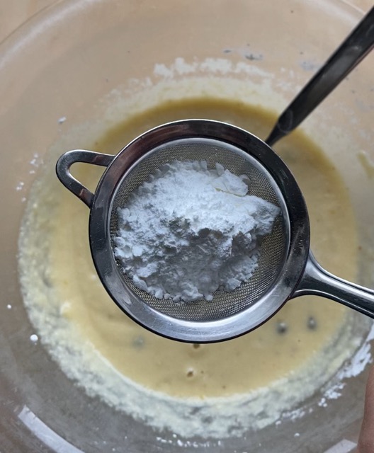 Sift the baking powder