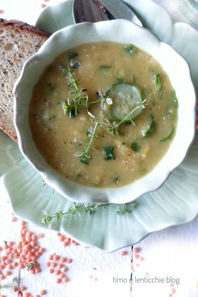 Warm Lentil and Zucchini Soup
