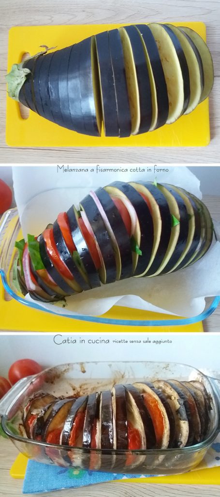 accordion eggplant baked in the oven - steps