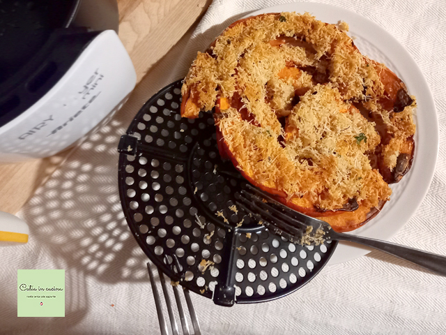 air fryer gratinated pumpkin