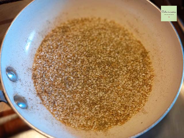 artichoke powder and toasted sesame