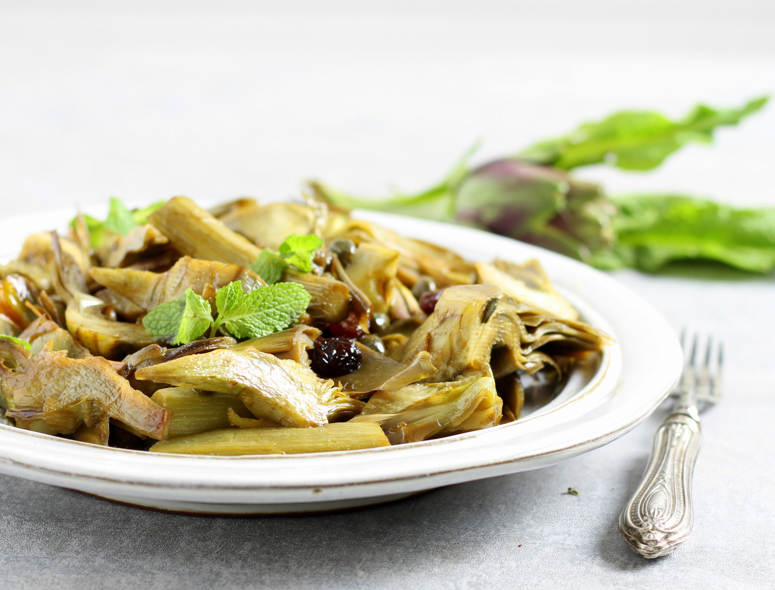 Sautéed Artichokes with Sweet and Sour Sauce