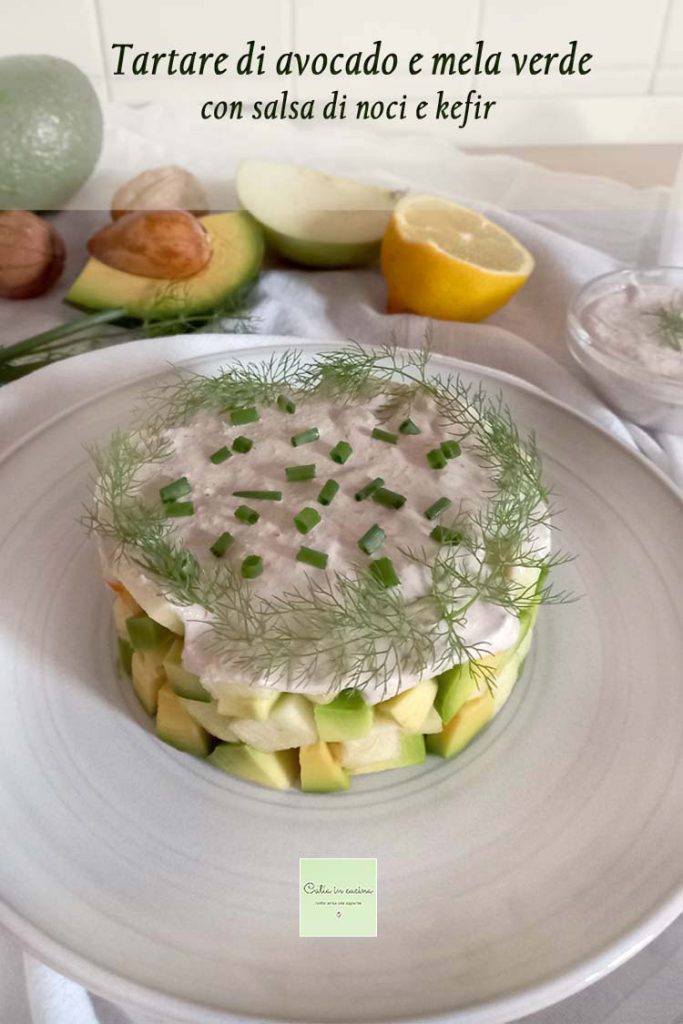 avocado and green apple tartare