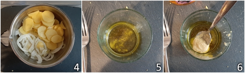 b. mix oil mustard honey salt and pepper to make an emulsion