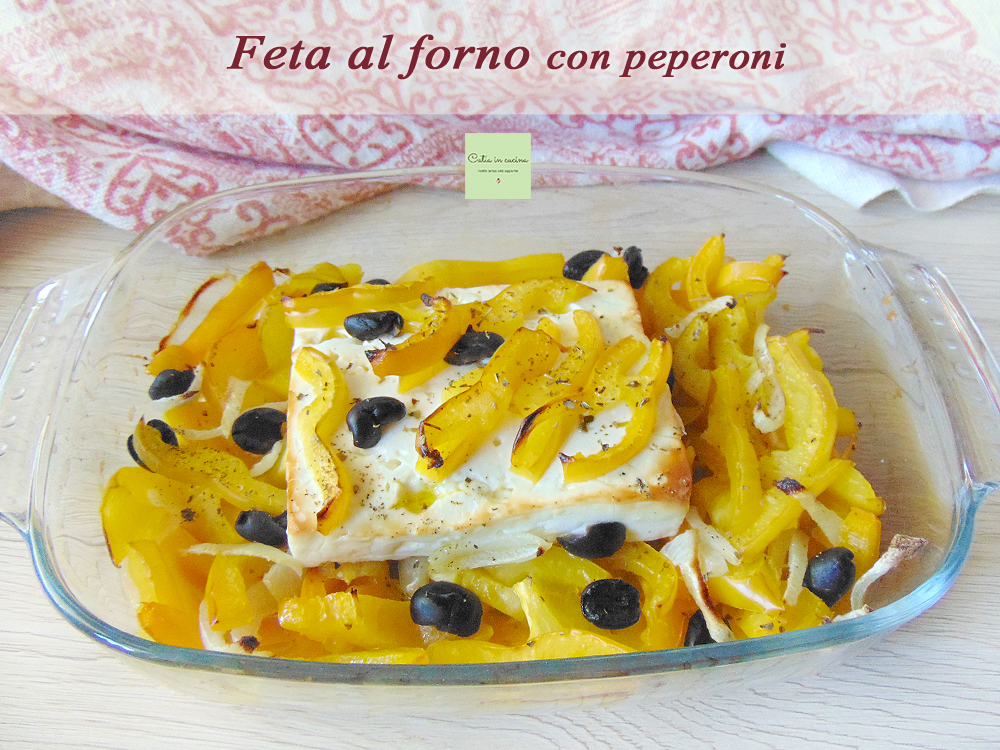 baked feta with peppers